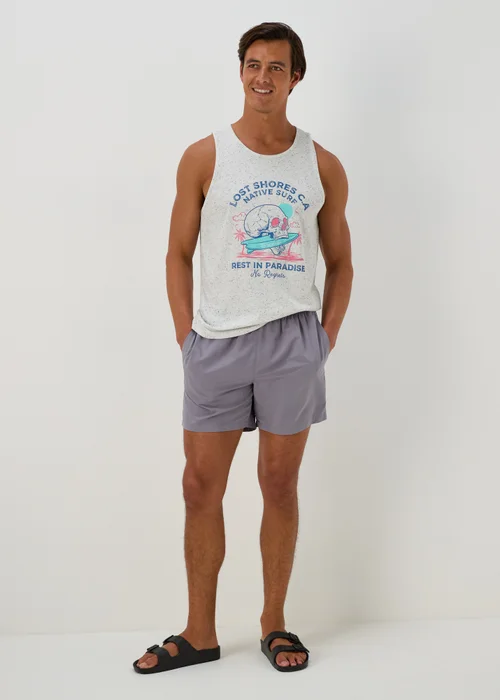 Purple Plain Swim Shorts - S Image 2
