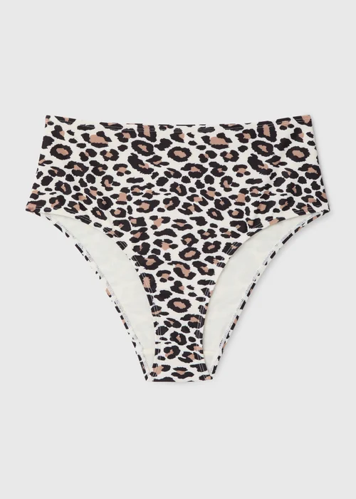 Cream Animal Print High Waisted Briefs - 6 Image 4