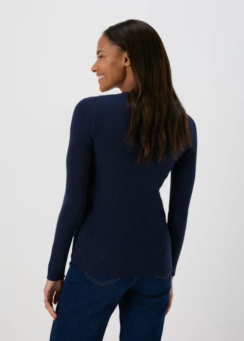 Navy Button Through Cardigan - 8 Image 2
