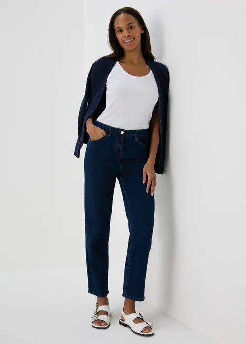 Navy Button Through Cardigan - 8 Image 4