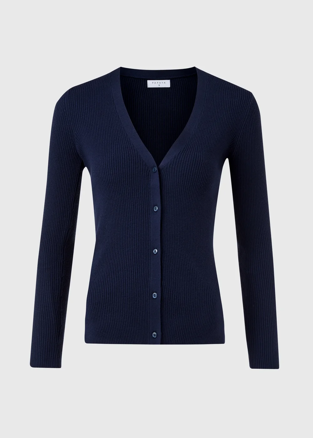 Navy Button Through Cardigan - 8 Image 5