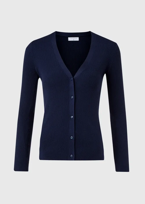 Navy Button Through Cardigan - 8 Image 5