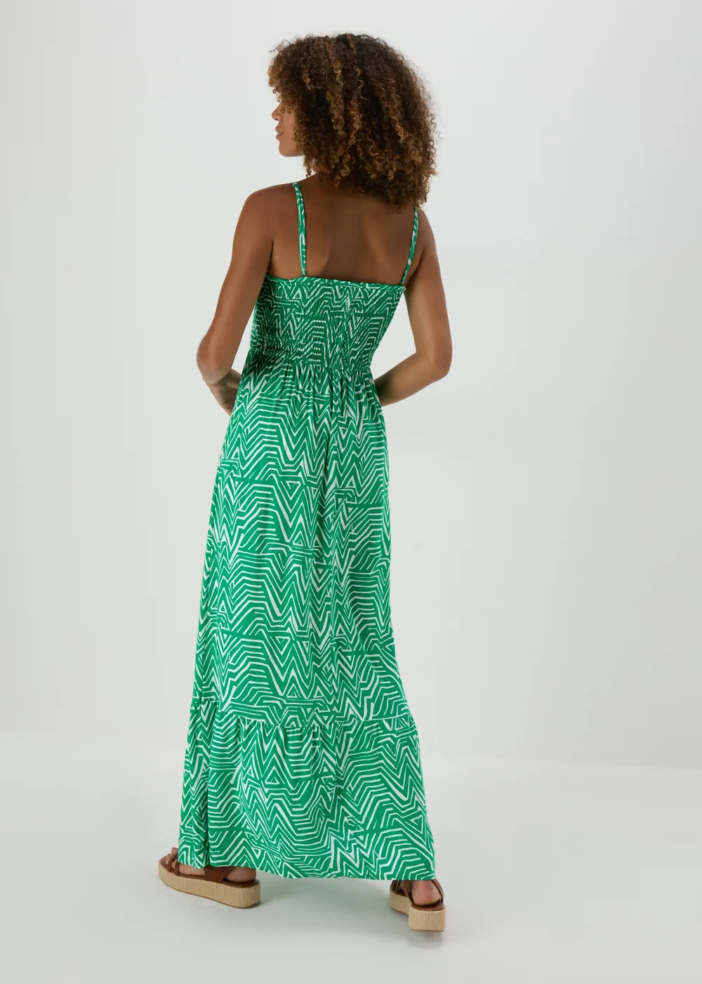 JDY Green Smock Maxi Dress - 10 Image 2