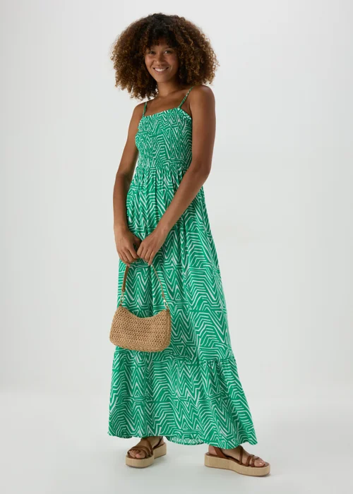JDY Green Smock Maxi Dress - 10 Image 4
