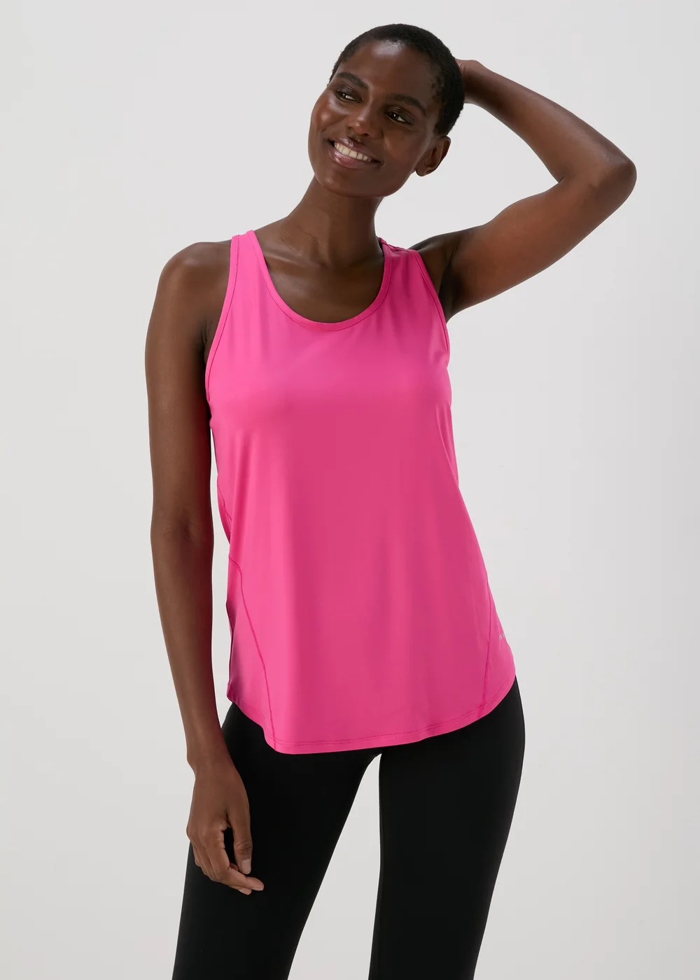 Souluxe Pink Mesh Sports Vest Top - S Image 1