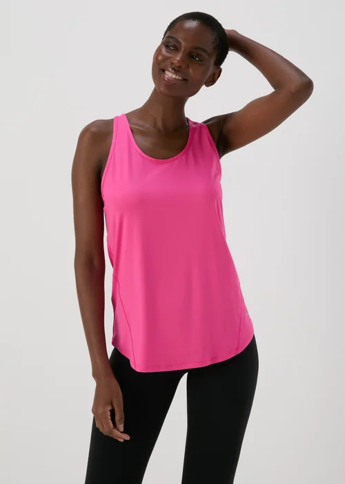 Souluxe Pink Mesh Sports Vest Top - S Image 1