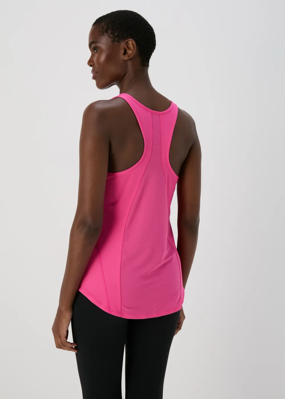 Souluxe Pink Mesh Sports Vest Top - S Image 2