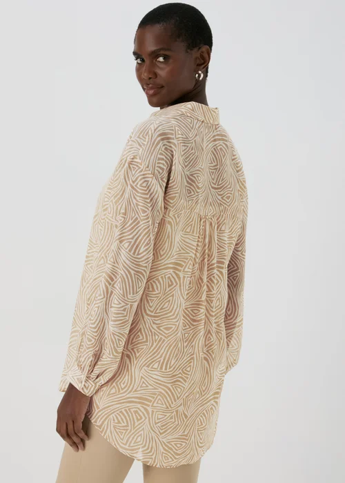 Et Vous White Geo Print Blouse - Size 8 Image 2