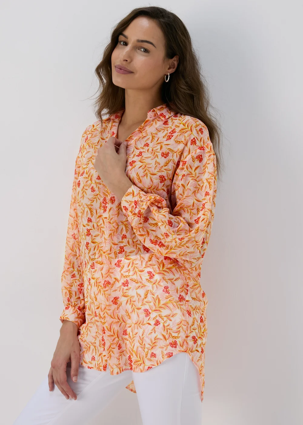 Et Vous Pink Multicolour Ditsy Floral Yoryu Blouse Top - Size 8 Image 1