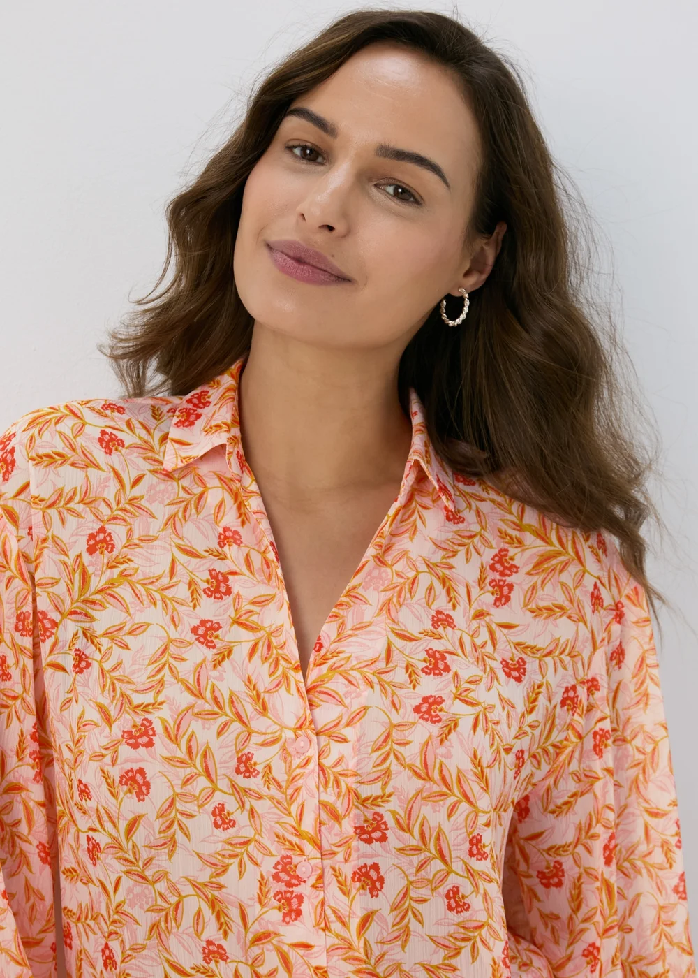 Et Vous Pink Multicolour Ditsy Floral Yoryu Blouse Top - Size 8 Image 3