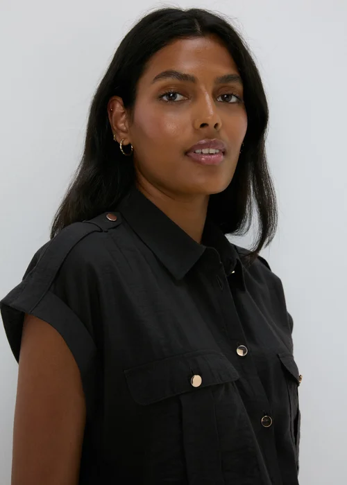 Et Vous Black Sleeveless Utility Blouse - 8 Image 3