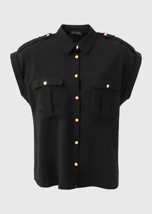 Et Vous Black Sleeveless Utility Blouse - 8 Image 5