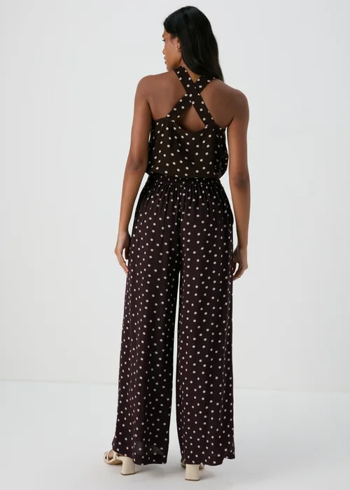 Et Vous Brown Spot Print Wide Leg Co Ord Trousers - 8 Image 2
