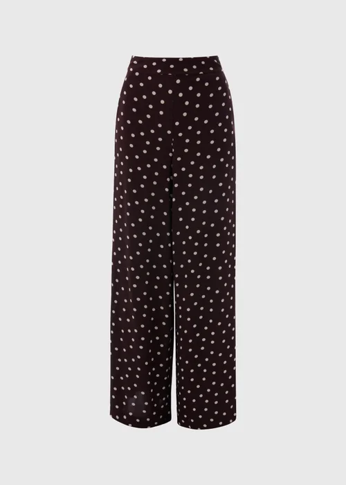 Et Vous Brown Spot Print Wide Leg Co Ord Trousers - 8 Image 5