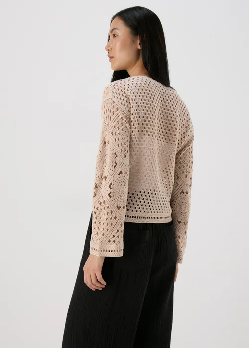 Beige Lace Kimono Top - XS Image 2