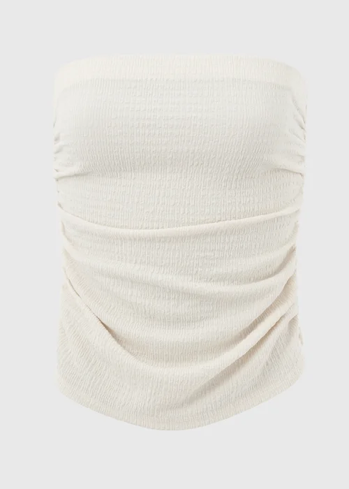 Cream Textured Boobtube - S Image 5