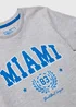 Boys Grey Marl Miami Varsity T-Shirt (7-13yrs) - Age 7 Years Image 2