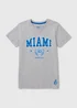 Boys Grey Marl Miami Varsity T-Shirt (7-13yrs) - Age 7 Years Image 1