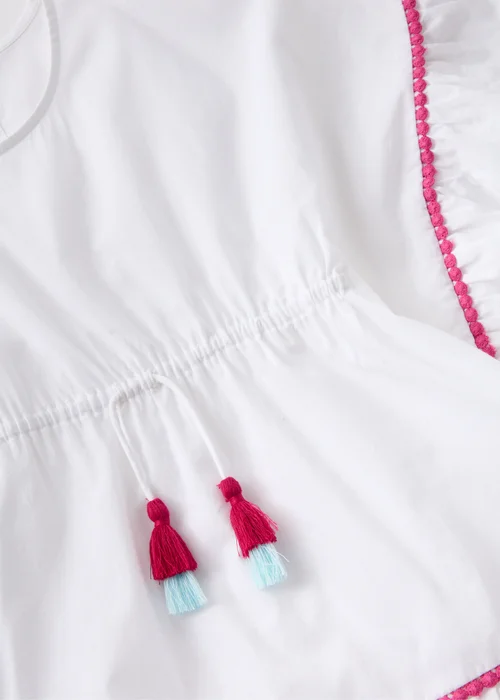Girls White Kaftan (1-7yrs) - 1-1.5 Yrs Image 2