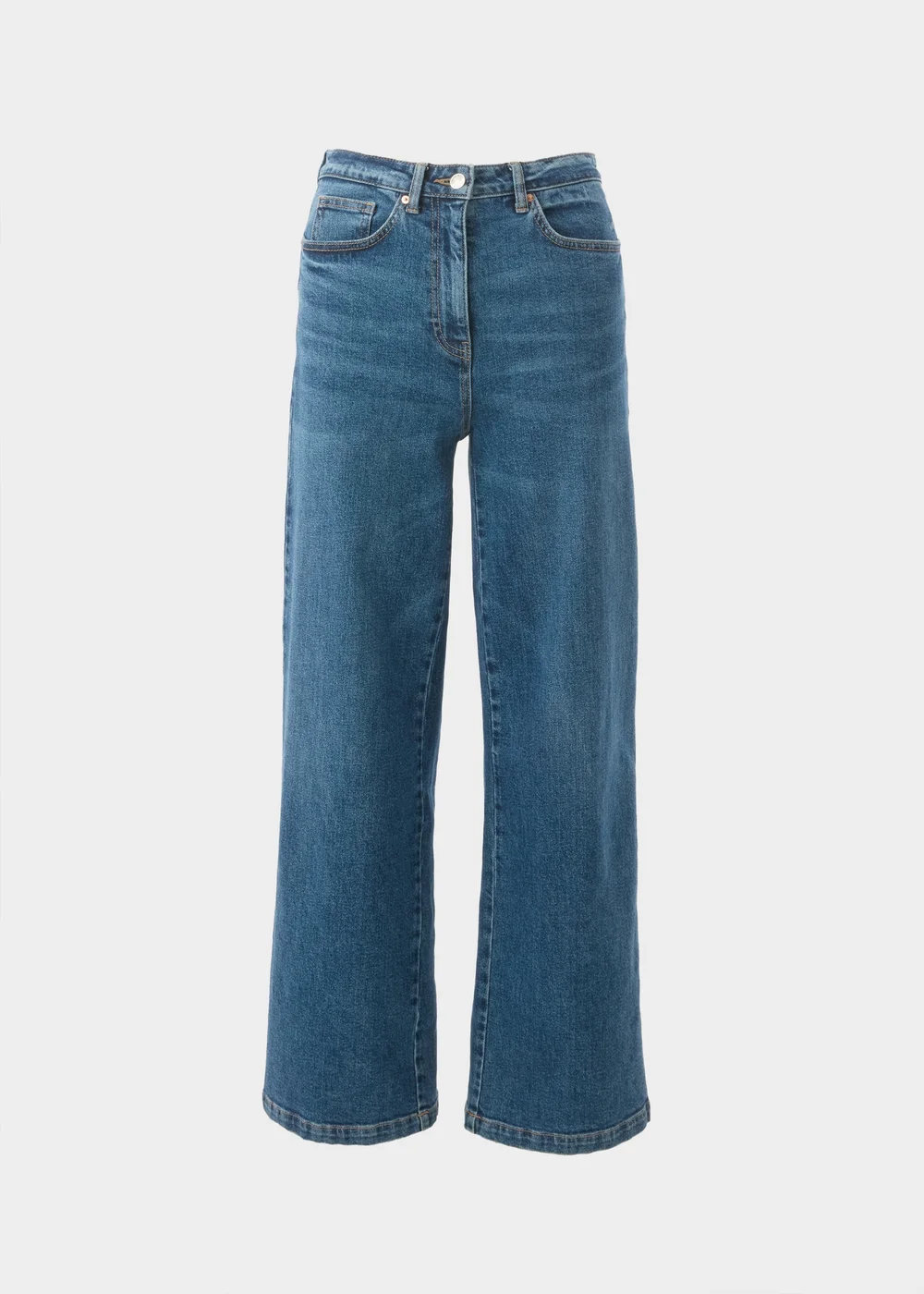 Indigo Wide Leg Jeans - 8/L29 Image 5