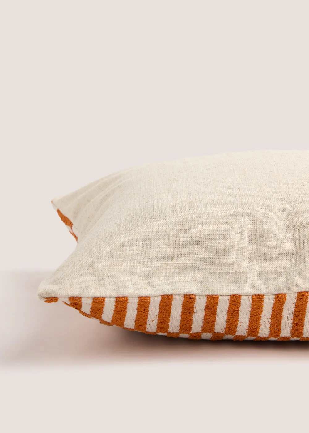 Rust Stripe Cushion Image 2