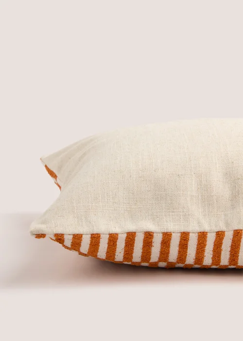 Rust Stripe Cushion Image 2
