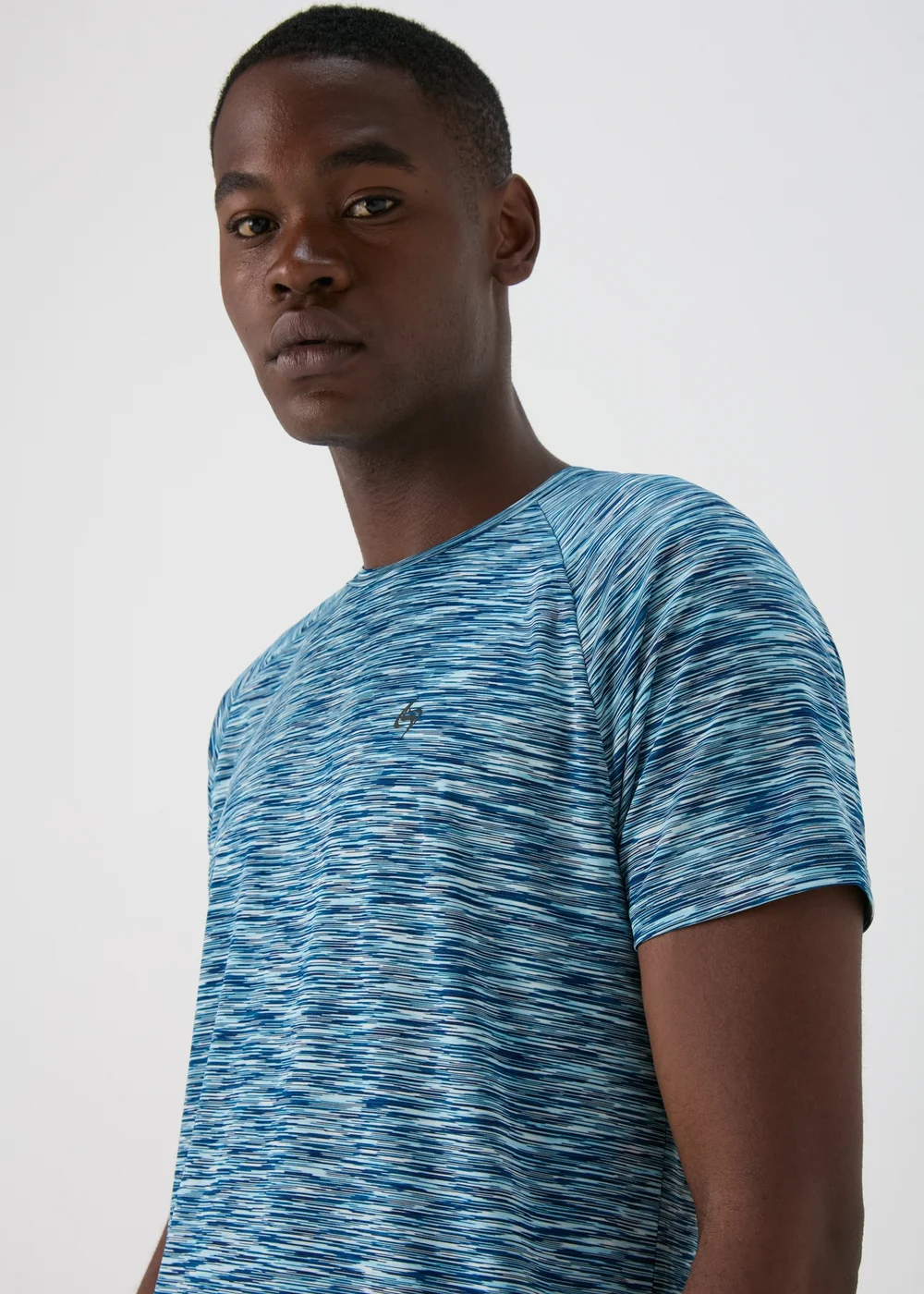 Souluxe Blue Space Dye T-Shirt - S Image 3