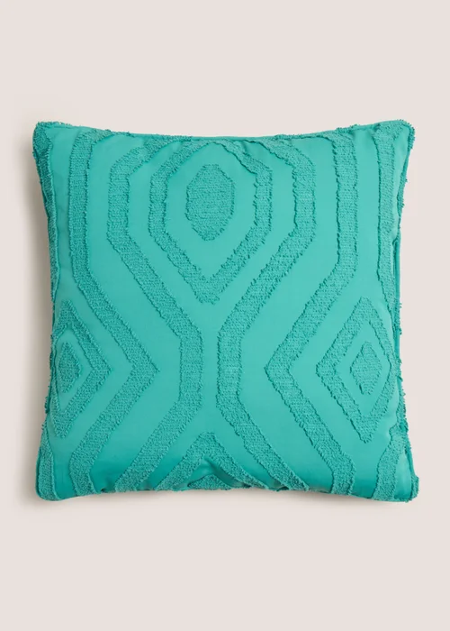 Blue Geometric Pattern Cushion (43cmx43cm) Image 1