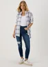 White Check Viscose Shirt - Size 8 Image 4