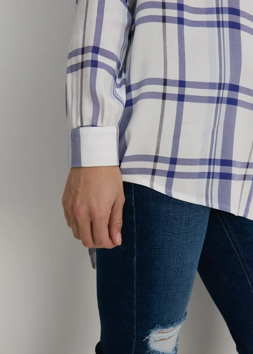 White Check Viscose Shirt - Size 8 Image 3