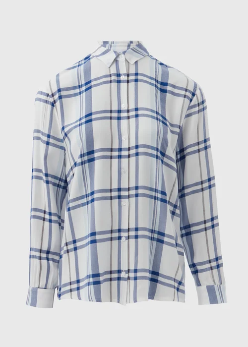 White Check Viscose Shirt - Size 8 Image 5