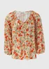 Multicoloured Floral Print Button Down Blouse Top - Size 8 Image 5