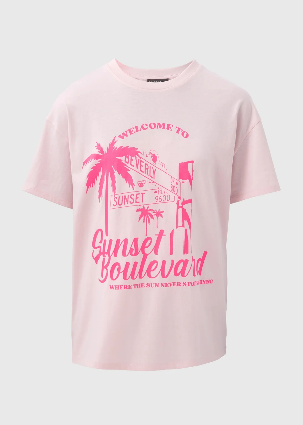 Papaya Petite Pink Venice Beach Oversized T-Shirt - XS Image 5