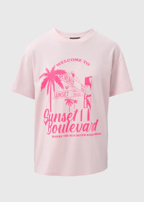 Papaya Petite Pink Venice Beach Oversized T-Shirt - XS Image 5