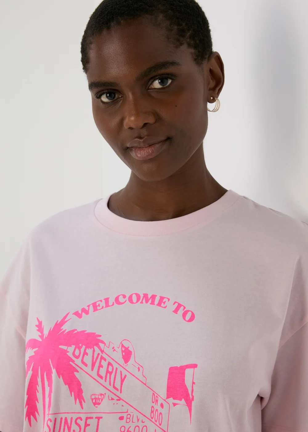 Papaya Petite Pink Venice Beach Oversized T-Shirt - XS Image 3