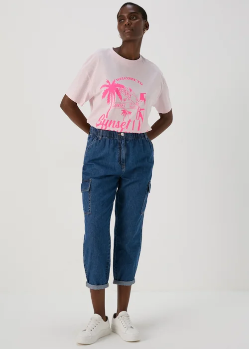 Papaya Petite Pink Venice Beach Oversized T-Shirt - XS Image 4