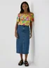 Green Tropical Viscose Bardot Top - Size 8 Image 4