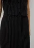 Black Pinstripe Maxi Skirt - Size 8 Image 3