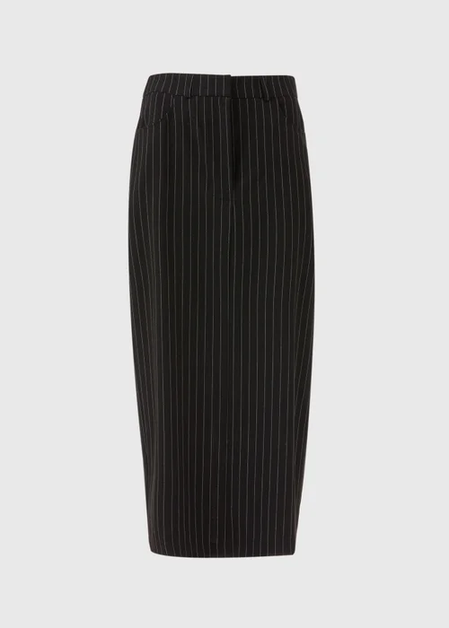 Black Pinstripe Maxi Skirt - Size 8 Image 5