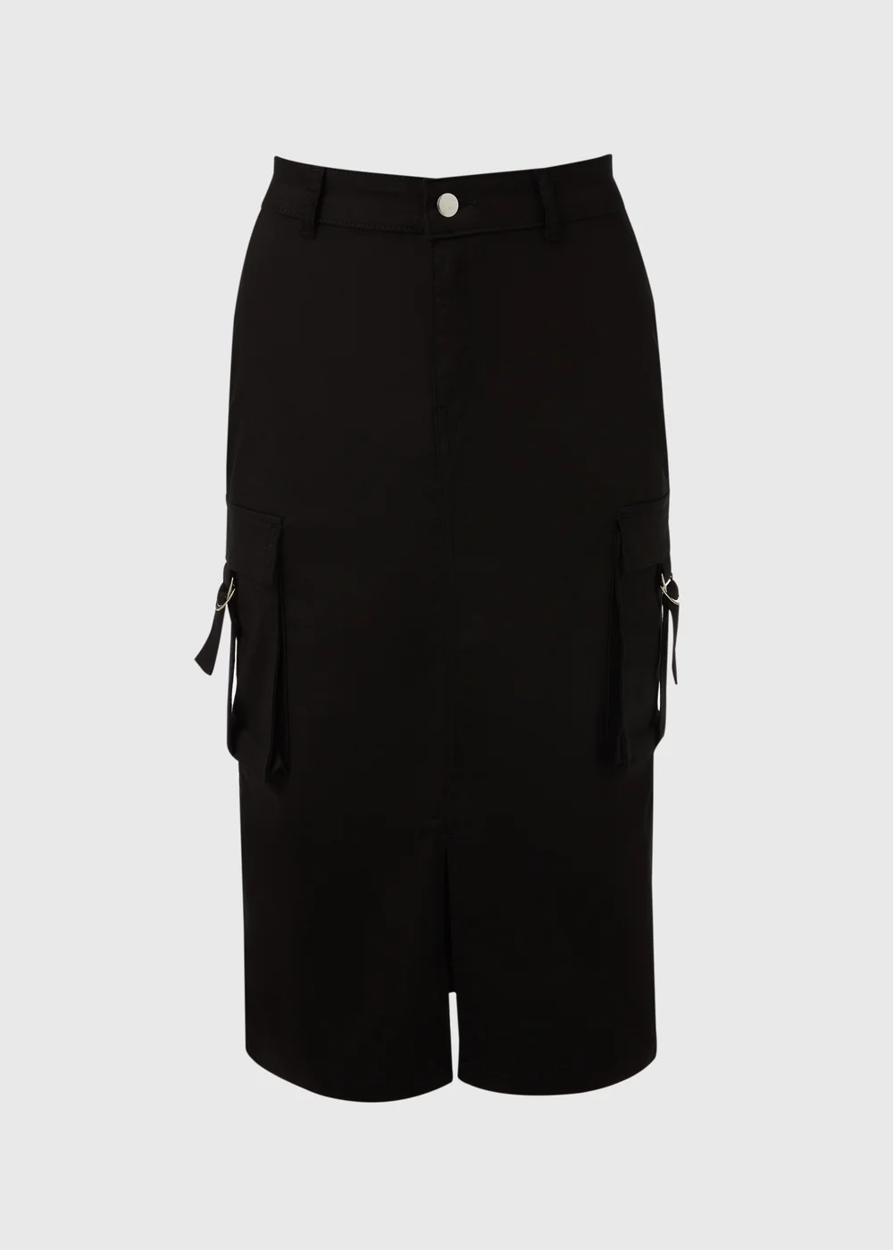 Black Cargo Midi Skirt - 8 Image 5