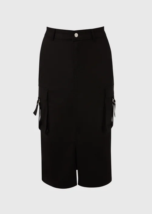 Black Cargo Midi Skirt - 8 Image 5