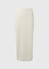 Ivory Textured Midi Skirt - Size 8 Image 5