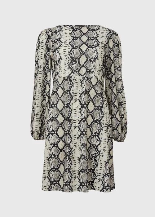 Et Vous Beige Snake Print Mini Dress - 8 Image 5