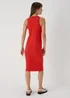 Red Racer Ribbed Midi Dress - 8 Image 2