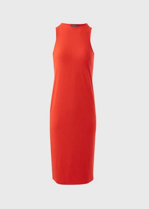 Red Racer Ribbed Midi Dress - 8 Image 5