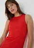 Red Racer Ribbed Midi Dress - 8 Image 3