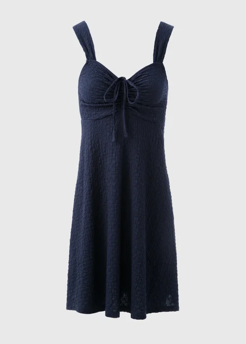 Navy Crinkle Cami Mini Dress - 8 Image 5