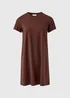 Brown Jersey Mini T-Shirt Dress - 8 Image 5