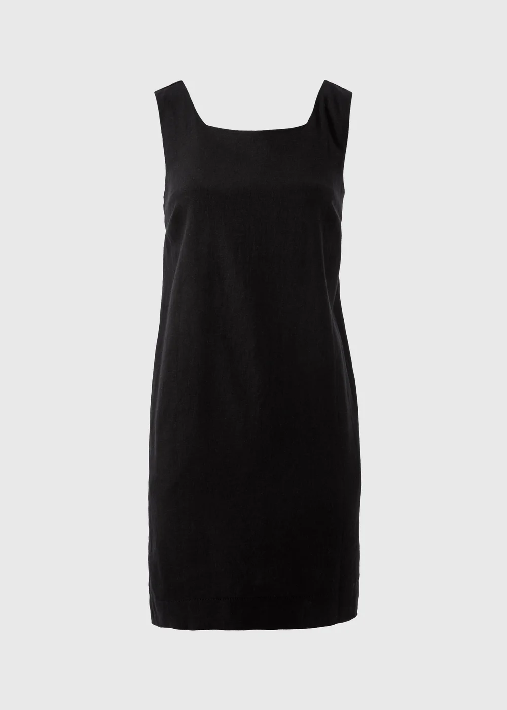Black Linen Mini Dress - 8 Image 5