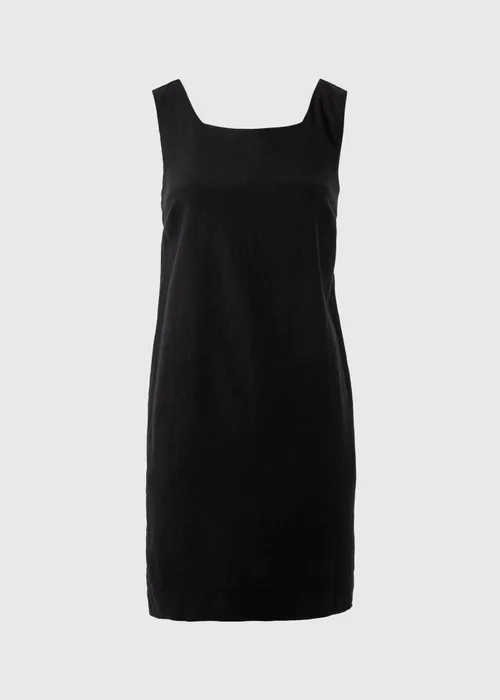Black Linen Mini Dress - 8 Image 5